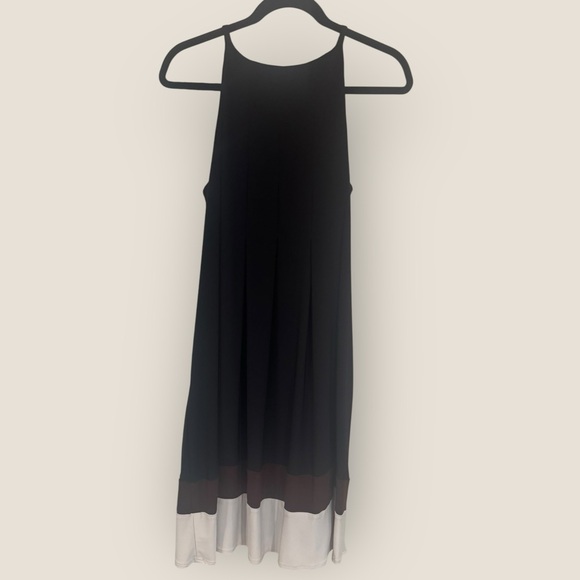 Jessica Howard Black,Brown, and ‎ White Midi Dress High Neck Size 6 - Picture 3 of 4